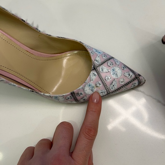 RODO pink/multicolor pumps, pointed toe, stiletto heels, made in Italy - Picture 10 of 13